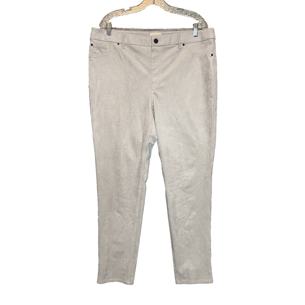 Chicos 2.5 Women 14 Classic Modern Faux Suede‎ Stretch Ultimate Jegging Pants